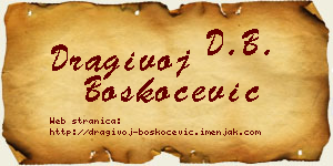 Dragivoj Boškoćević vizit kartica